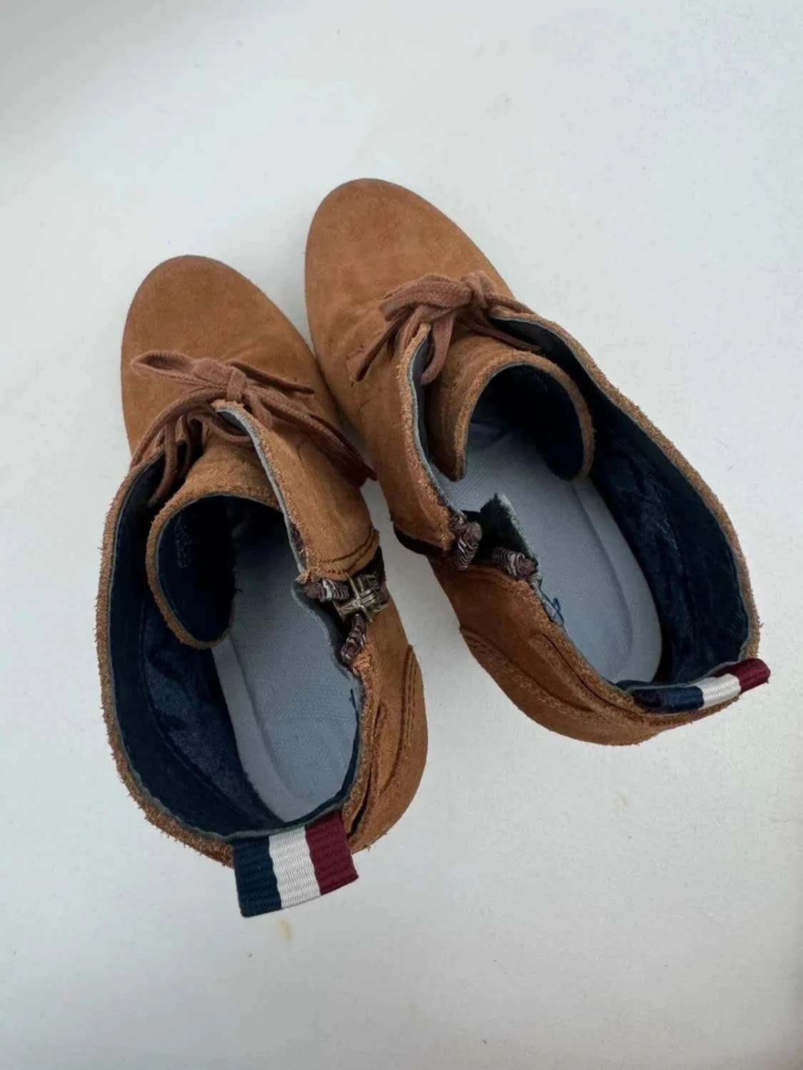 Bottines talon cuir suédé Tommy Hilfiger camel taille 36 - Photo 12/15