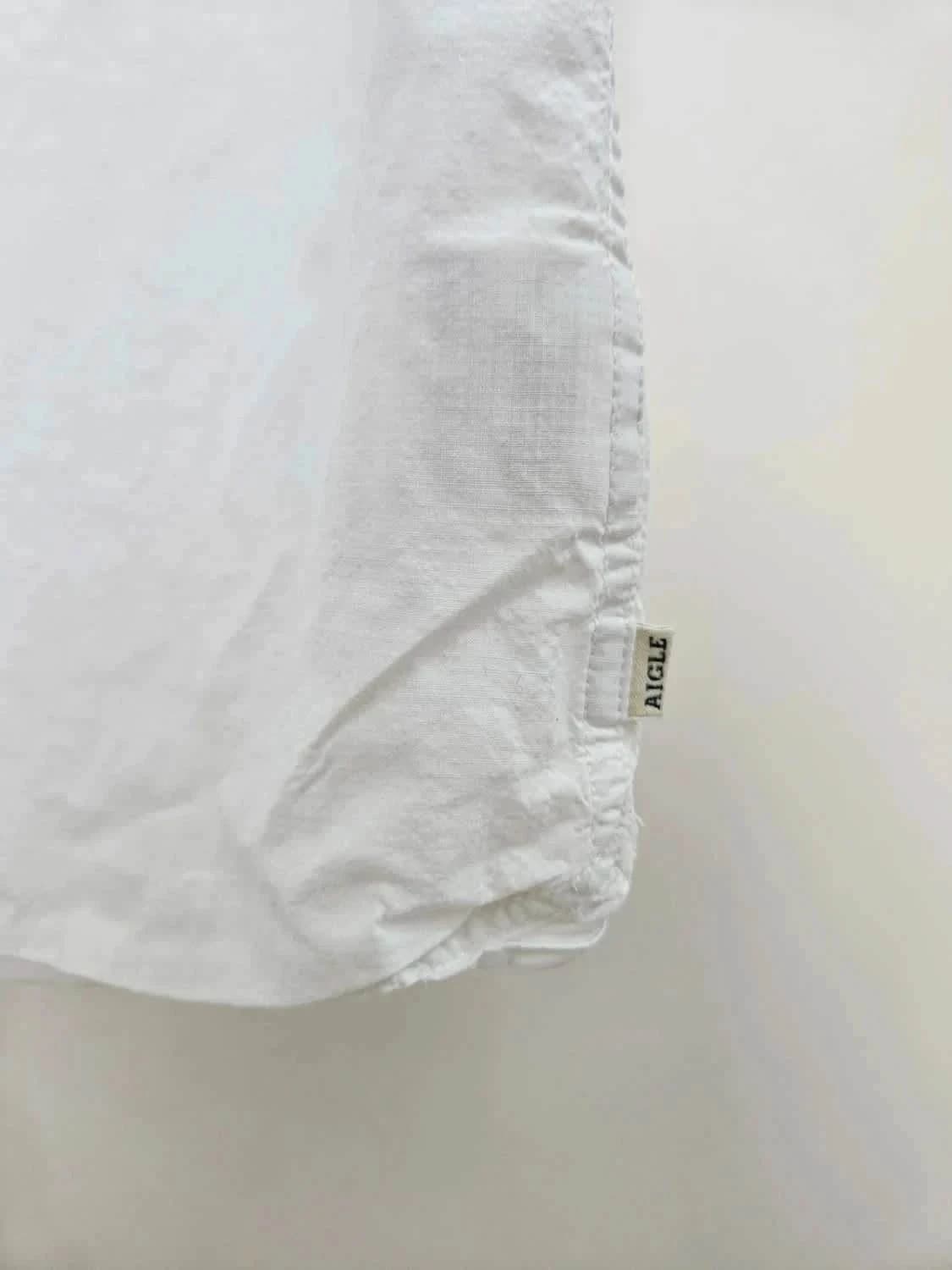 Chemise manches courtes blanche Aigle 100% coton coupe classique taille XL - Photo 3/7
