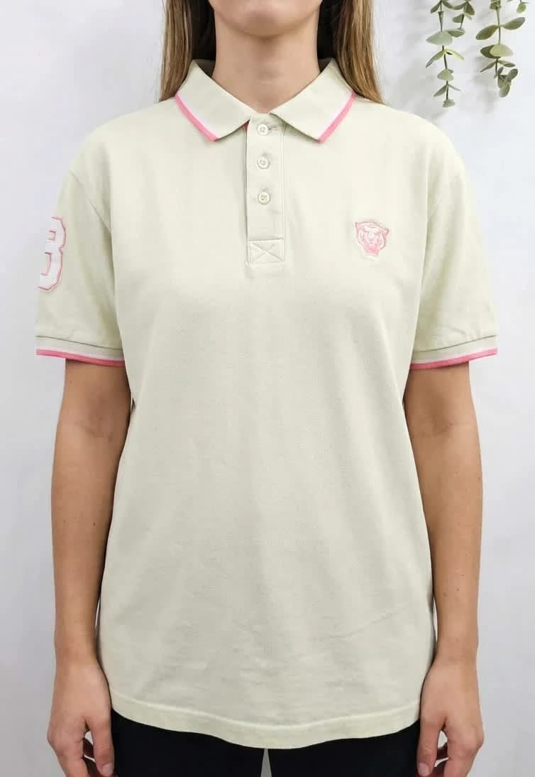 Polo vert pastel tigre brodé - Photo 1/4