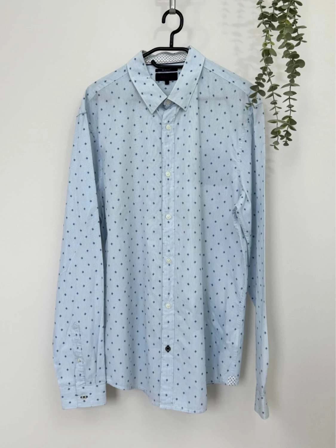 Chemise slim fit Salsa bleu clair motifs taille XL - SC26023 - Photo 2/9