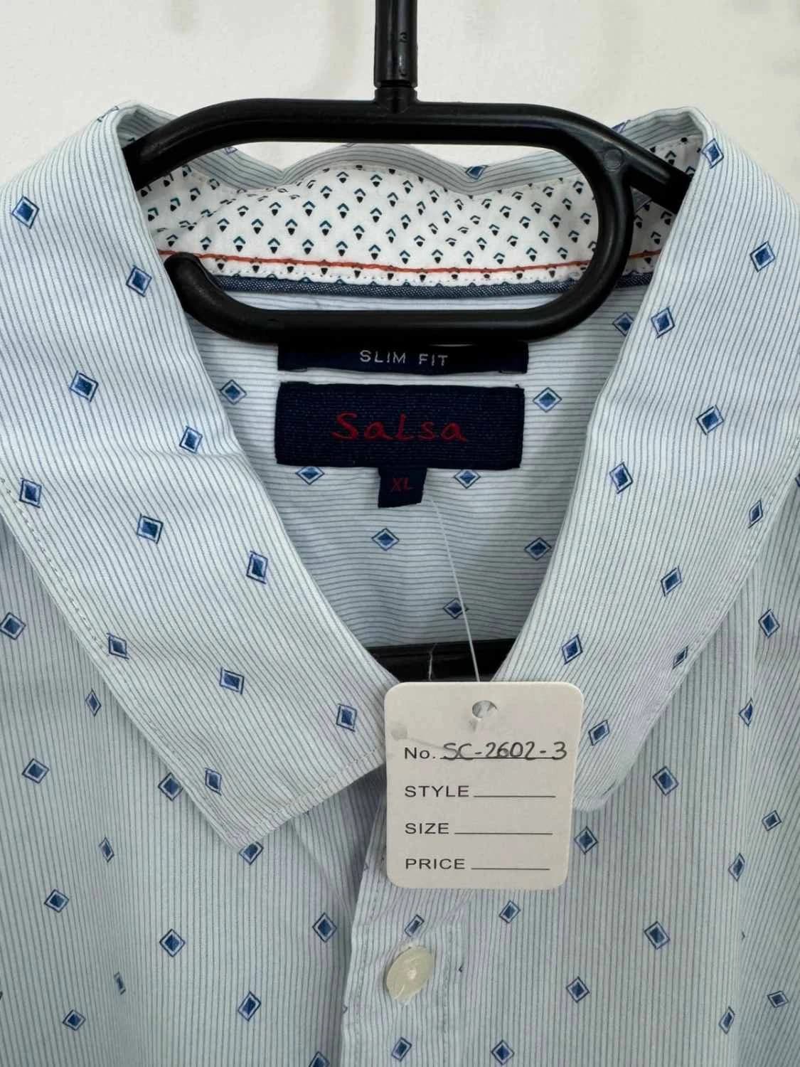 Chemise slim fit Salsa bleu clair motifs taille XL - SC26023 - Photo 3/9