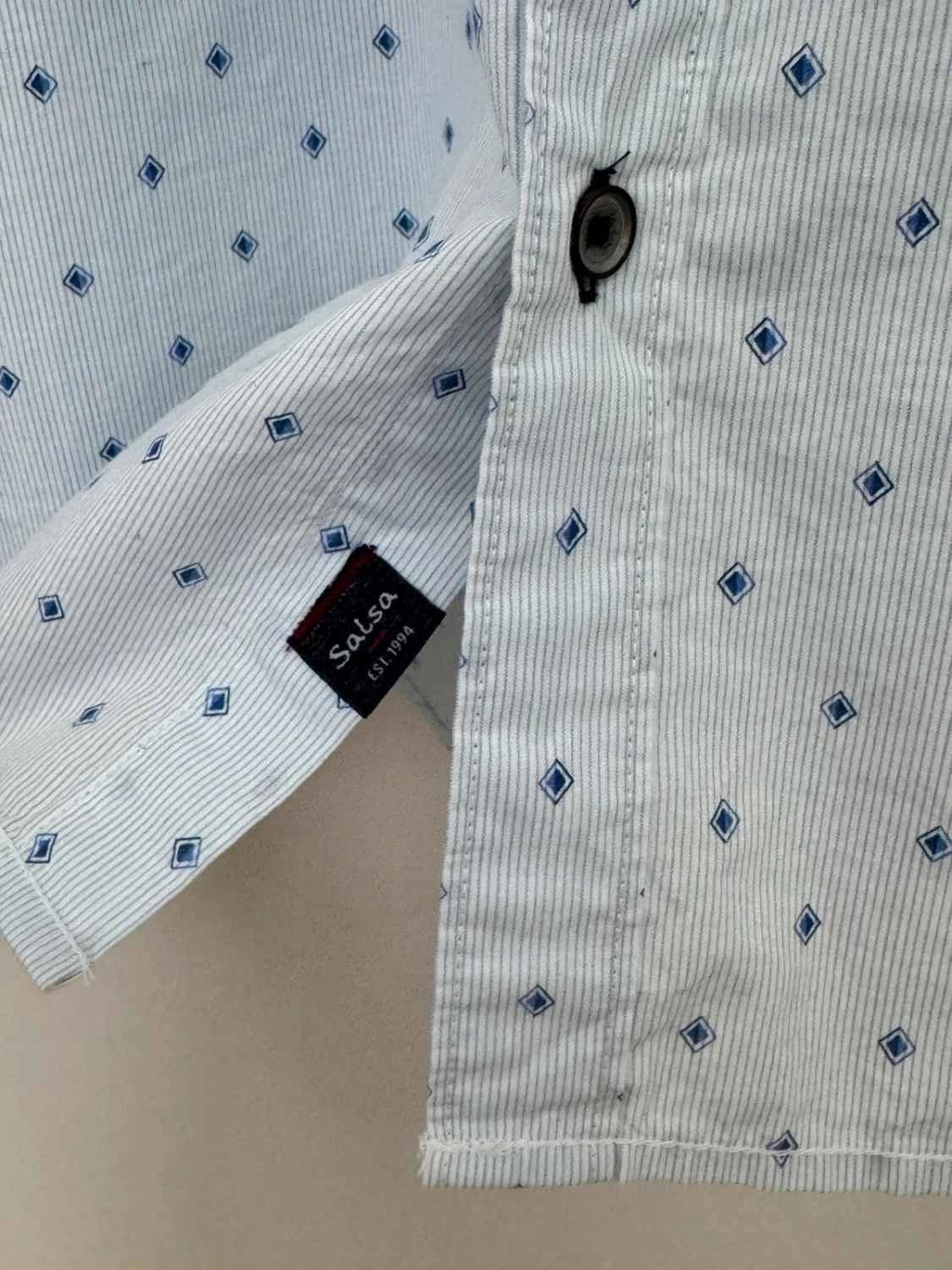 Chemise slim fit Salsa bleu clair motifs taille XL - SC26023 - Photo 6/9