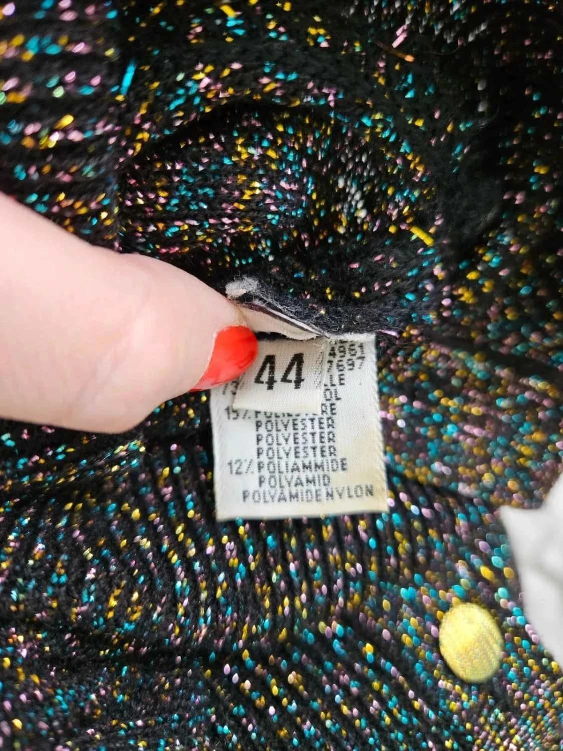 Ensemble brillant en laine débardeur et jupe Benetton - Photo 2/10