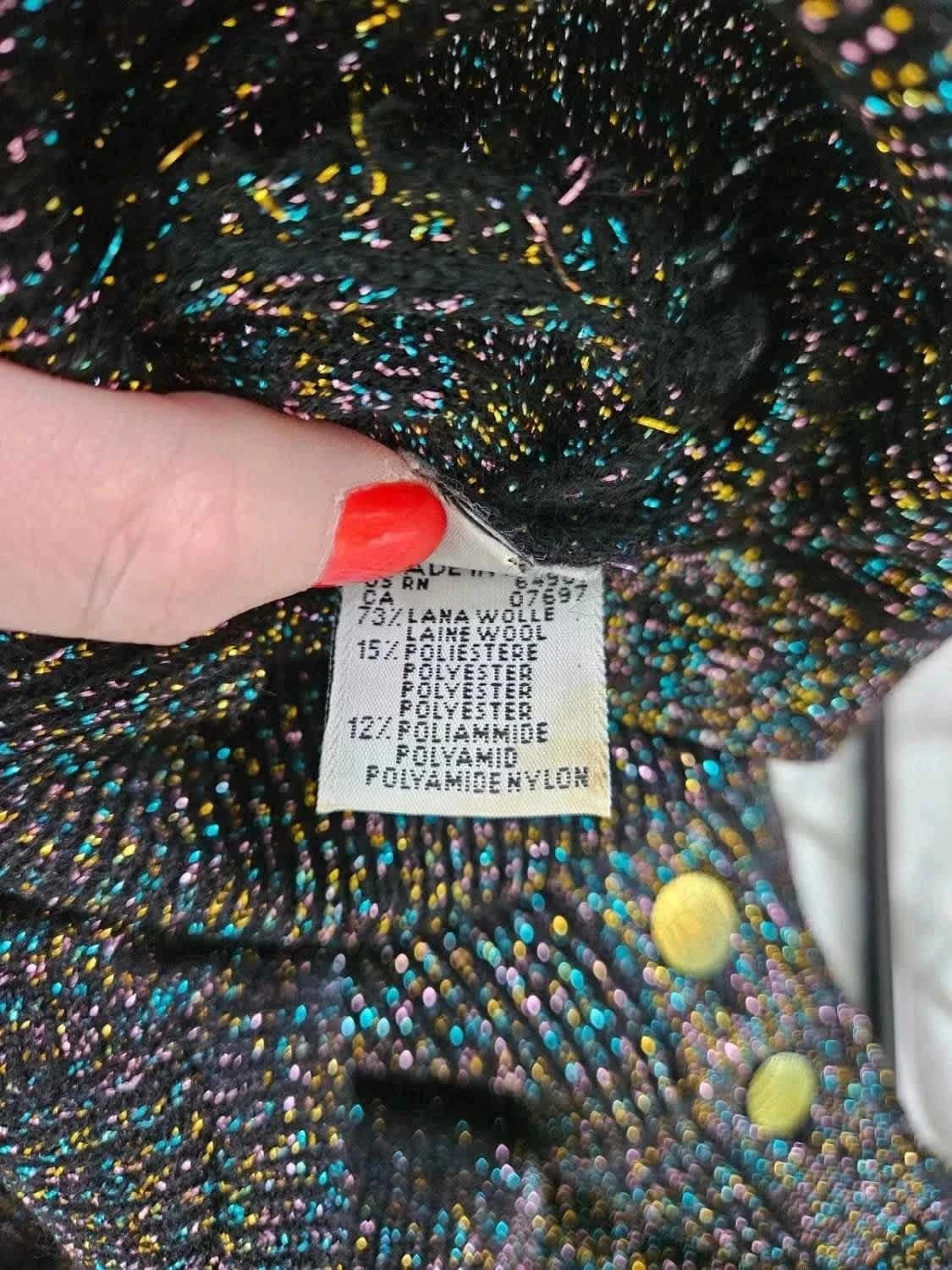 Ensemble brillant en laine débardeur et jupe Benetton - Photo 3/10