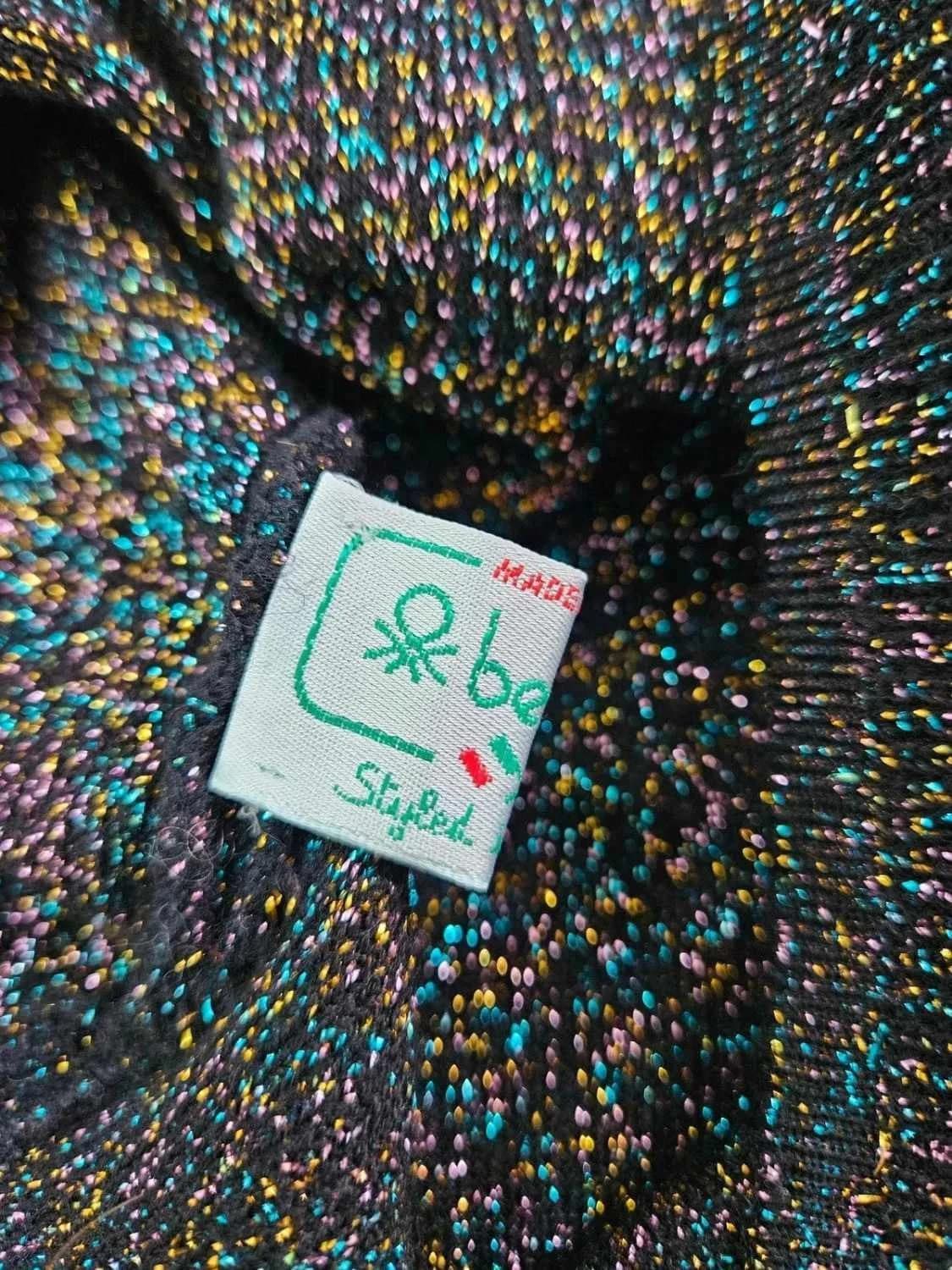 Ensemble brillant en laine débardeur et jupe Benetton - Photo 4/10