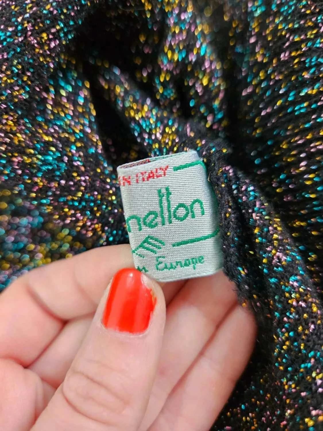 Ensemble brillant en laine débardeur et jupe Benetton - Photo 5/10