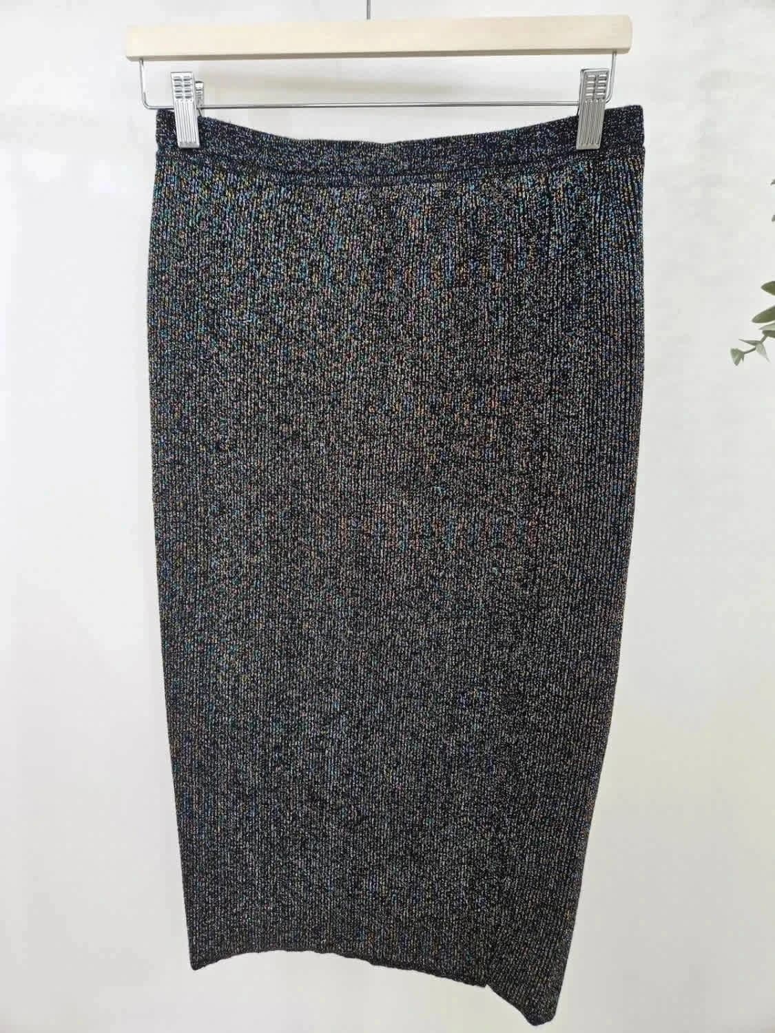 Ensemble brillant en laine débardeur et jupe Benetton - Photo 9/10