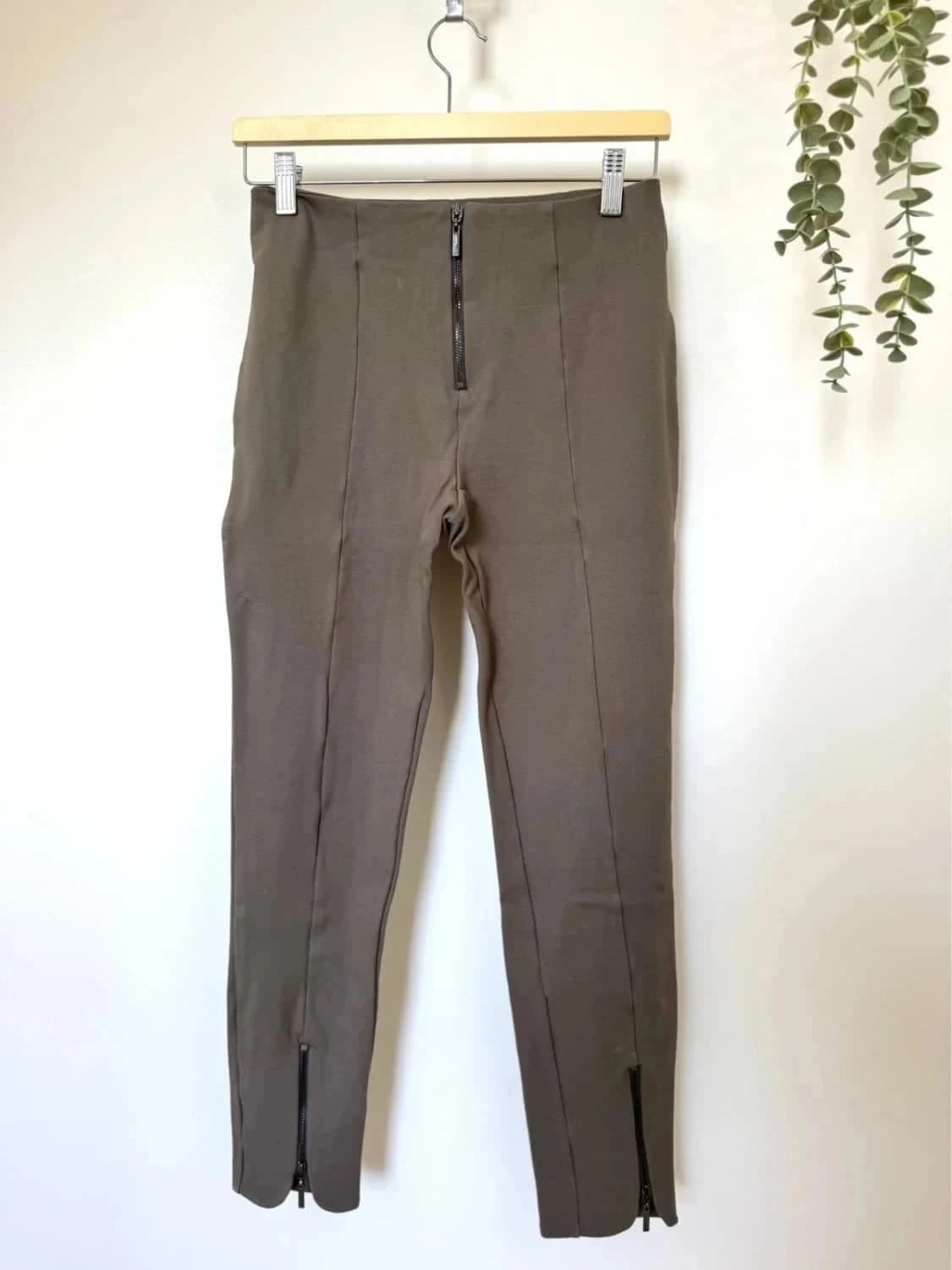 Jegging Guess Marciano Los Angeles stretch kaki/marron zips taille S - Photo 2/7