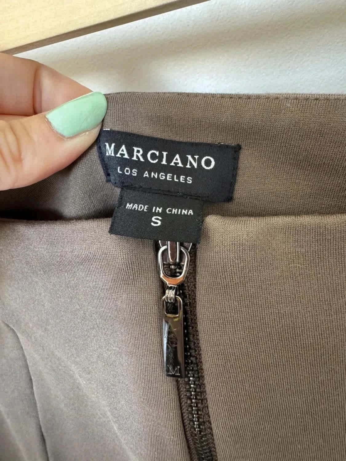 Jegging Guess Marciano Los Angeles stretch kaki/marron zips taille S - Photo 4/7