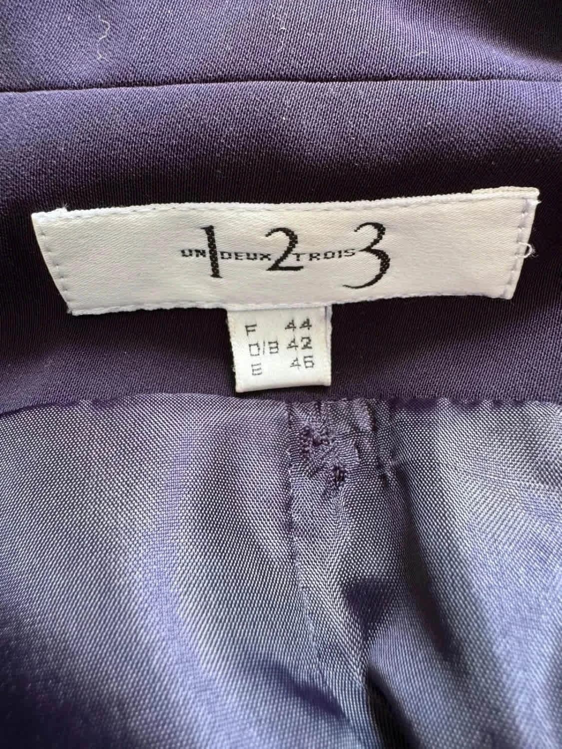 Veste Blazer violet épaulette 123 taille L - Photo 5/6
