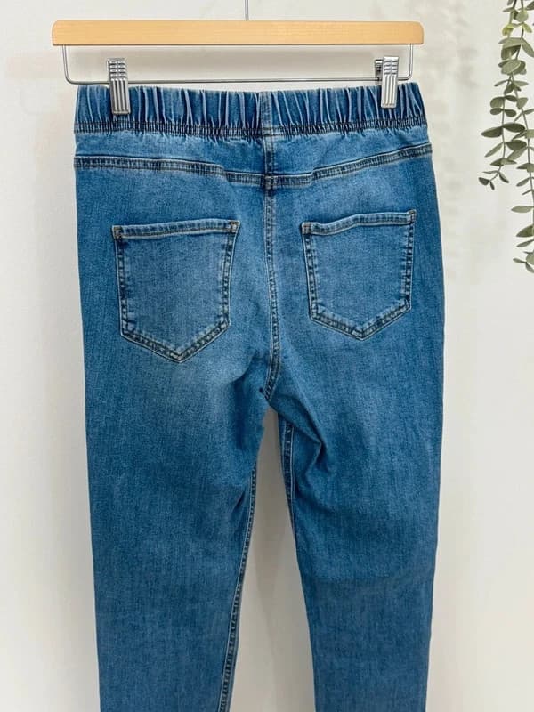 Jegging skinny Calzedonia brodé bleu taille M/36-38 - Photo 5/9