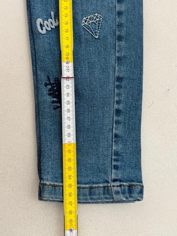 Jegging skinny Calzedonia brodé bleu taille M/36-38 - Photo 9/9