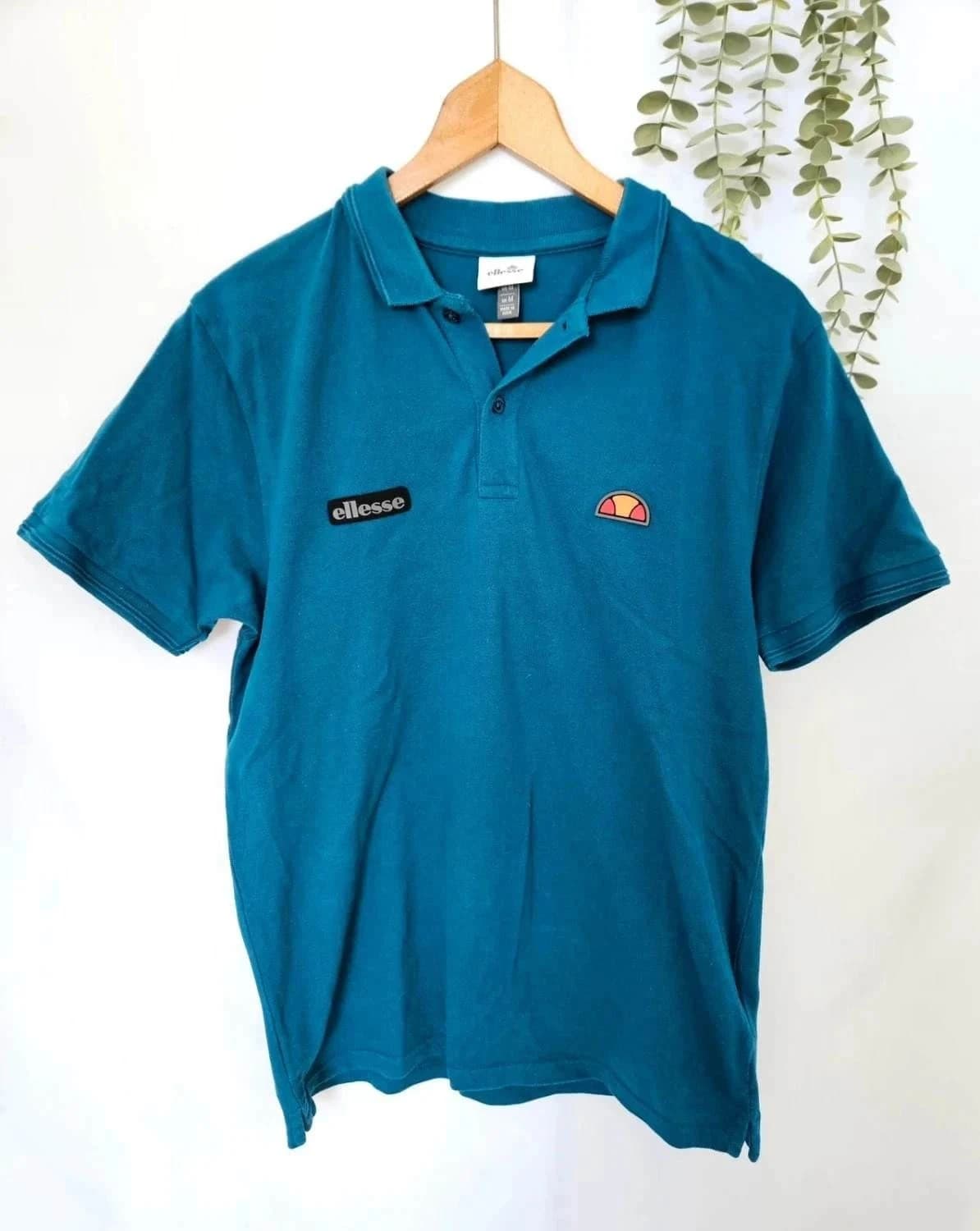 Polo bleu Ellesse patch taille M - Photo 2/7
