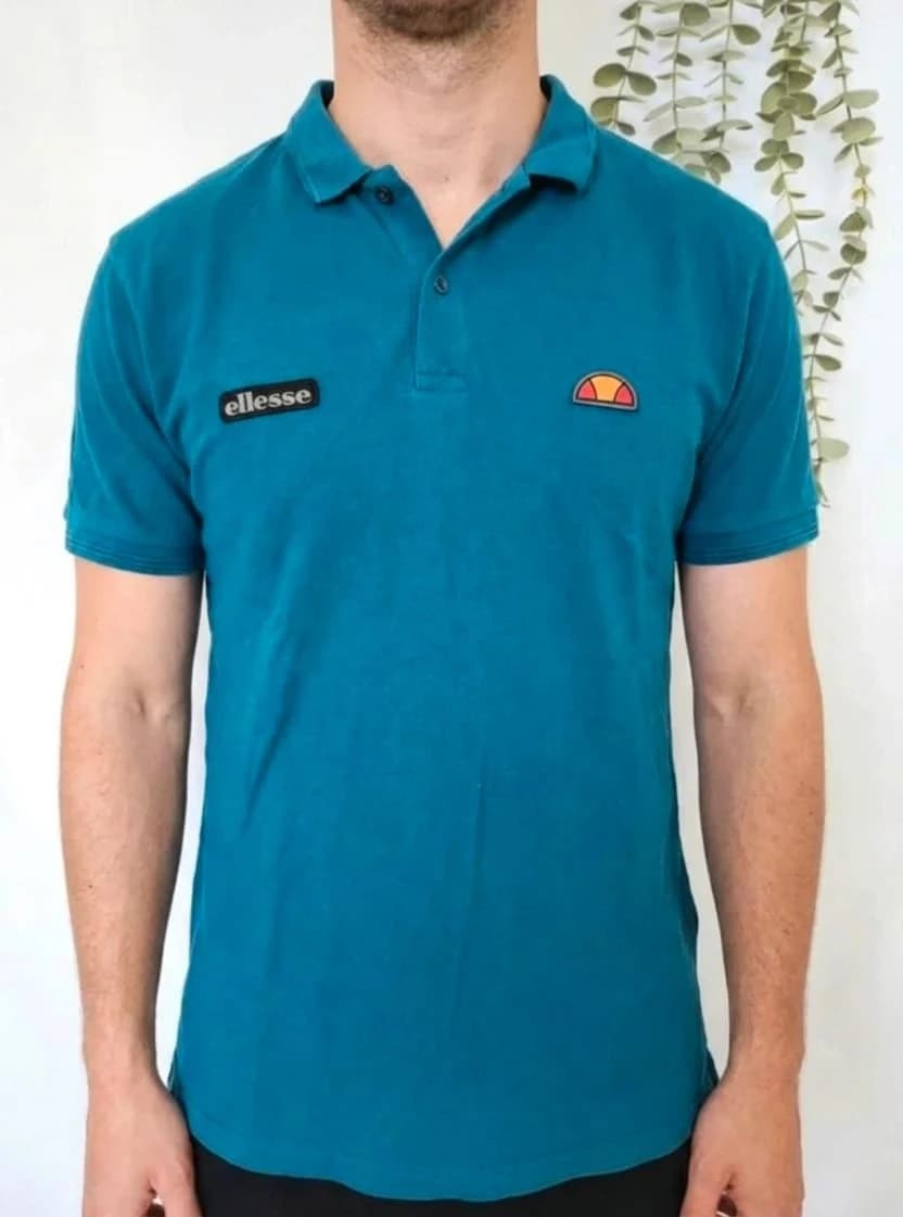 Polo bleu Ellesse patch taille M - Photo 1/7