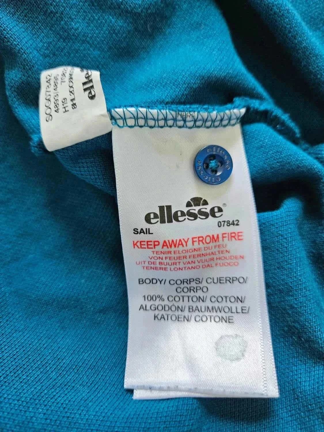 Polo bleu Ellesse patch taille M - Photo 7/7