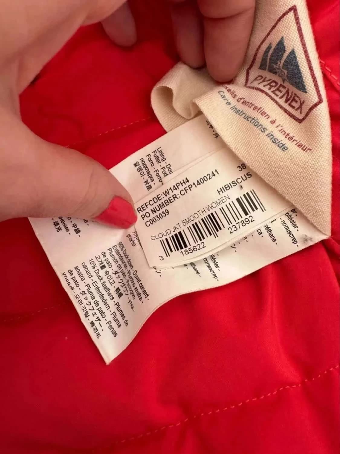 Doudoune Pyrenex rouge duvet taille 38 - Photo 11/15