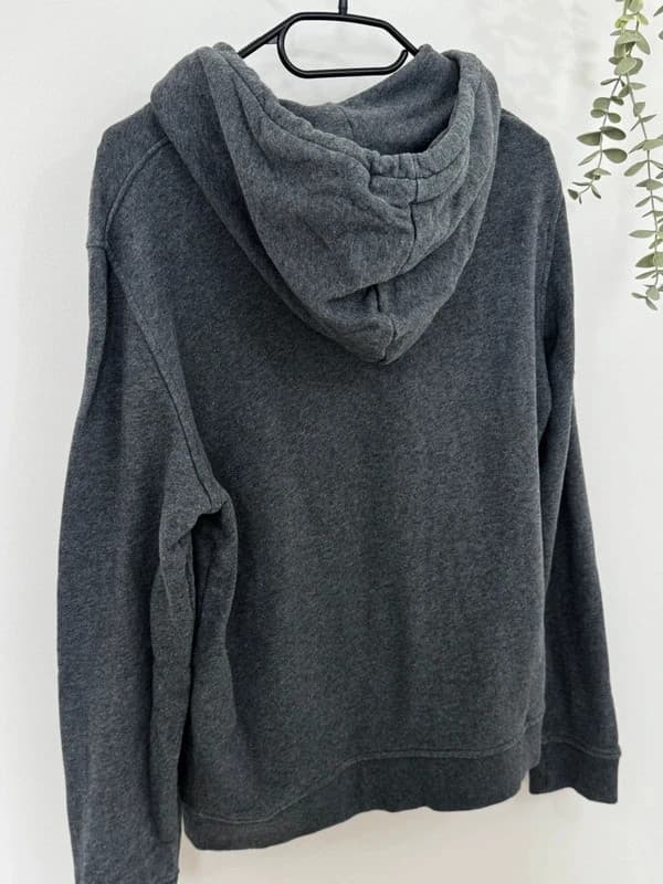 Sweat zip asymétrique capuche The Kooples Sport gris anthracite taille M - Photo 9/11