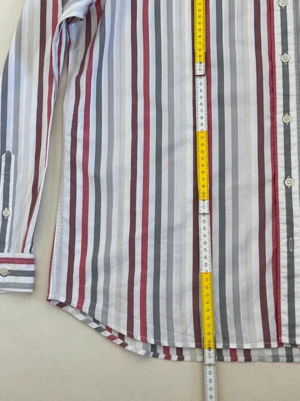 Chemise rayée Aigle coupe ajustée blanc rouge gris taille 3XL - FP260351 - Photo 10/10