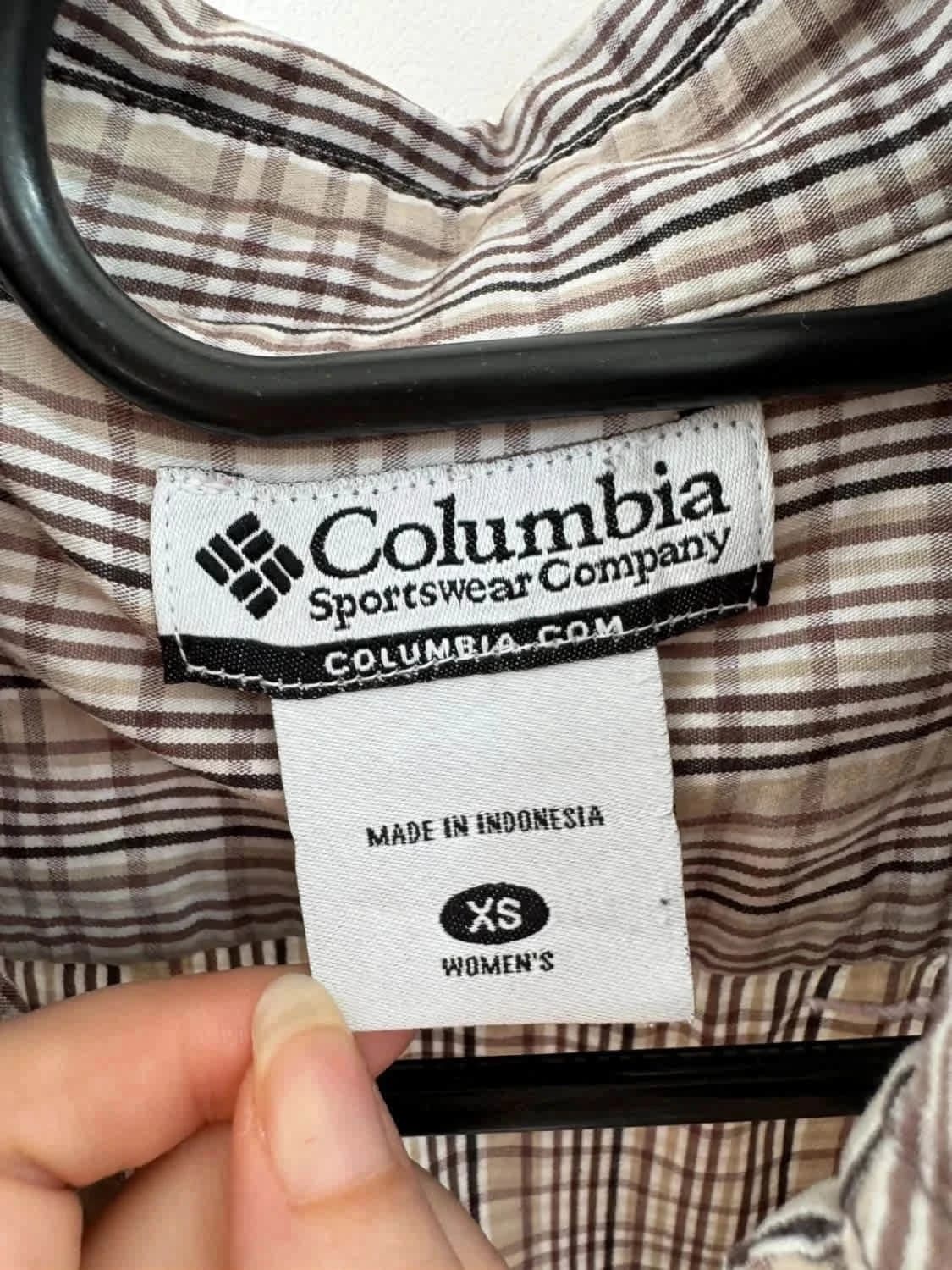 Chemisier sans manches Columbia à carreaux marron taille XS - Photo 6/7