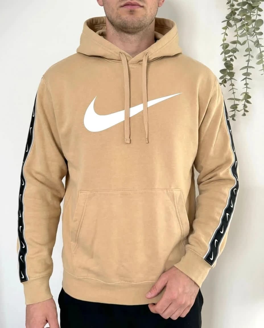 Sweat/Hoodie Nike beige à capuche logo swoosh bandes manches taille M - FP2512114 - Photo 1/9