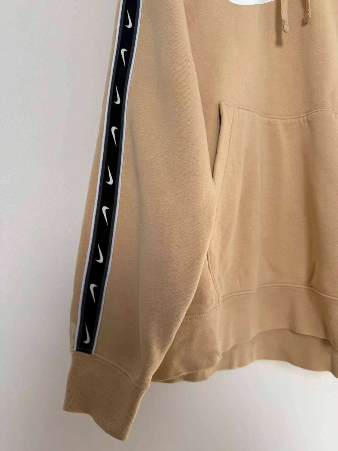 Sweat/Hoodie Nike beige à capuche logo swoosh bandes manches taille M - FP2512114 - Photo 3/9