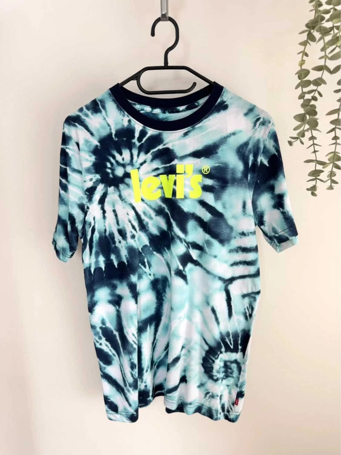 T-shirt coton tie dye Levi’s bleu vert logo poitrine taille XS - FP2512134 - Photo 2/7