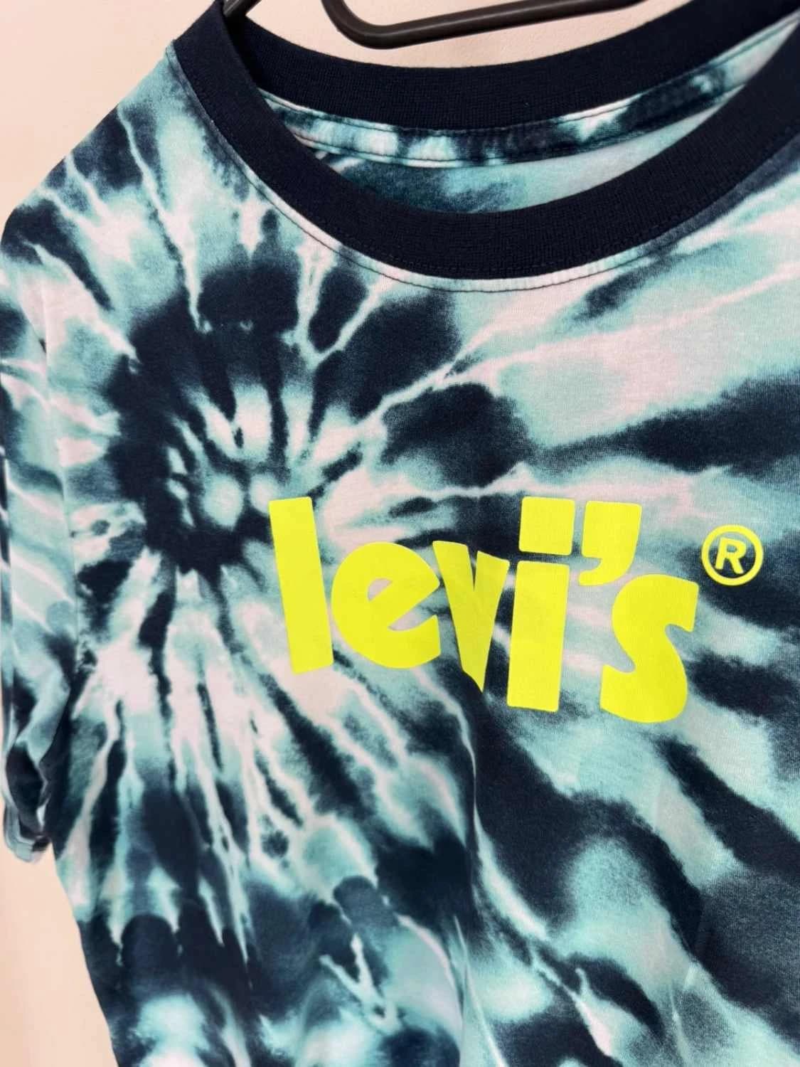 T-shirt coton tie dye Levi’s bleu vert logo poitrine taille XS - FP2512134 - Photo 3/7