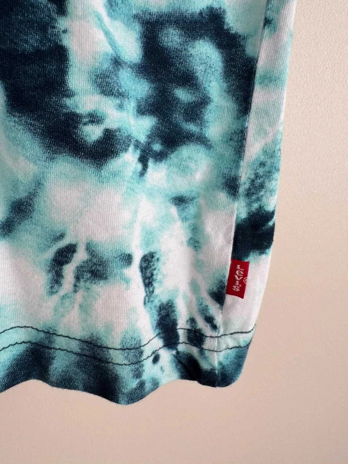 T-shirt coton tie dye Levi’s bleu vert logo poitrine taille XS - FP2512134 - Photo 4/7