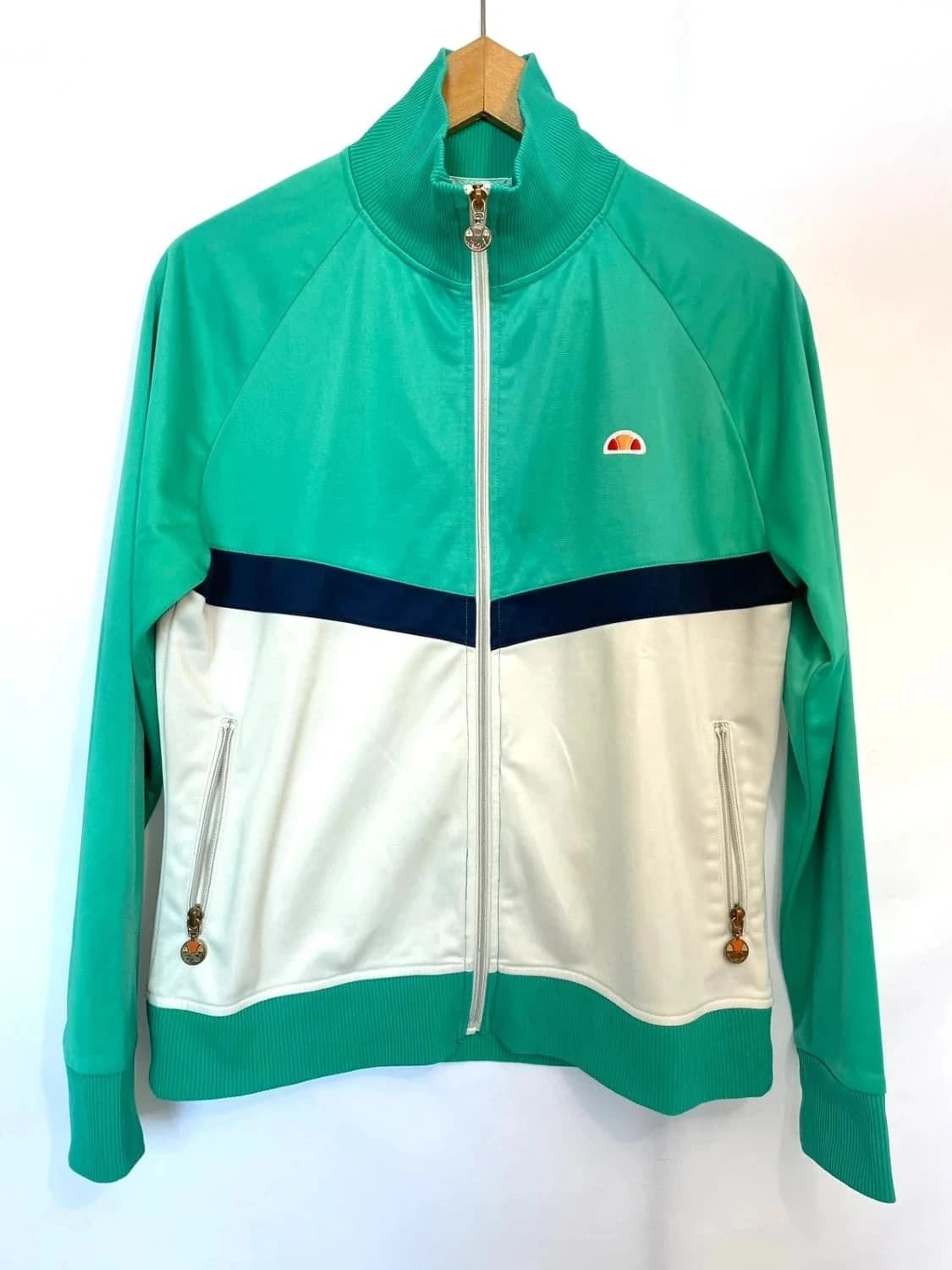 Veste survêtement rétro Ellesse vert blanc taille XS homme - Photo 5/13