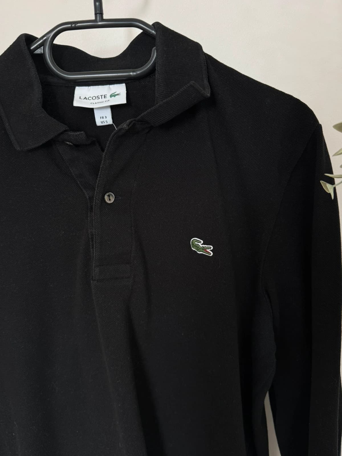 Polo manches longues Lacoste noir classique taille 3/S - FP260228 - Photo 4/8