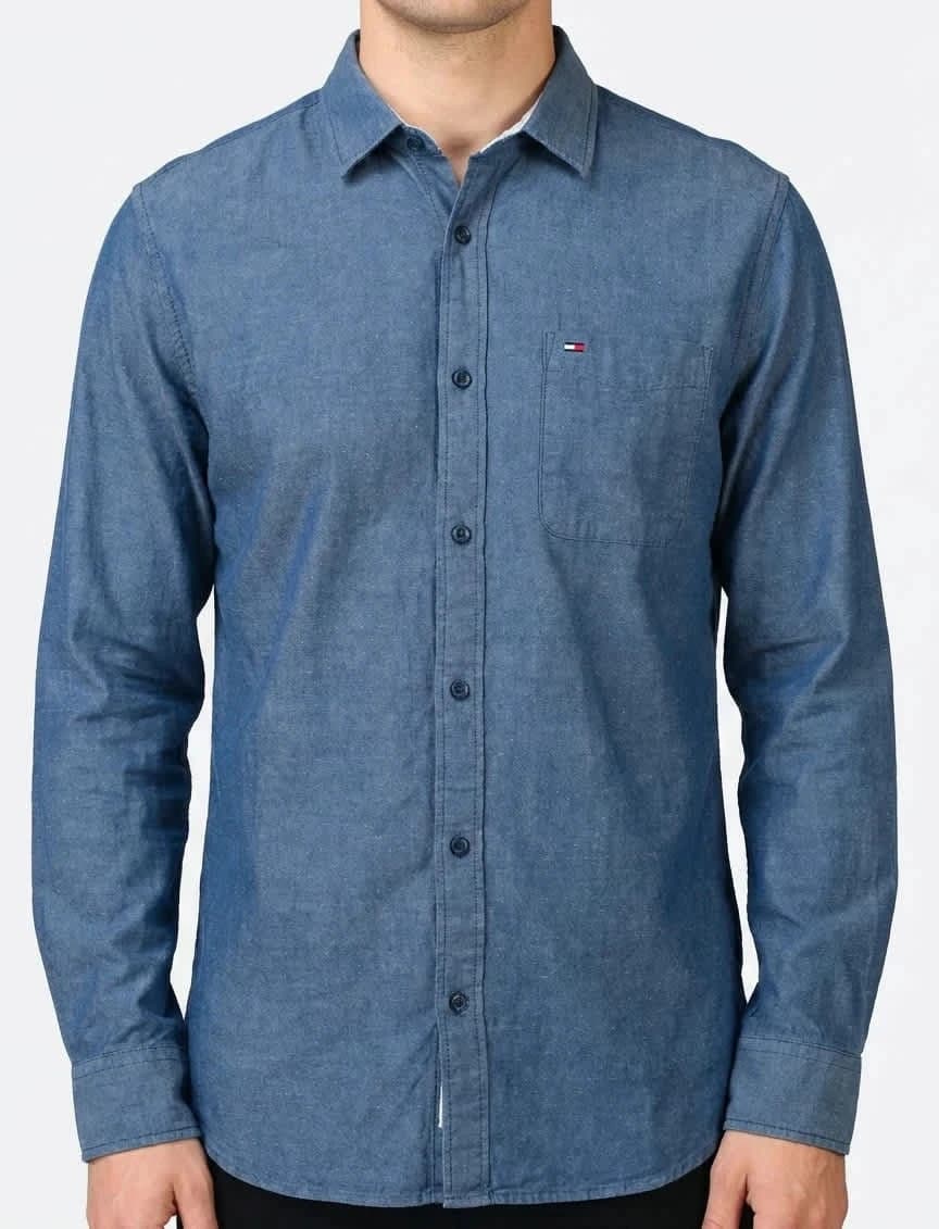 Chemise bleue Tommy Hilfiger taille M - Photo 1/9