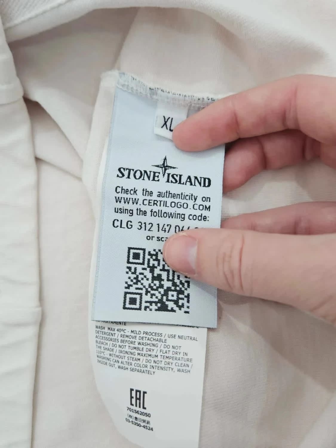 Sweat/Crewneck Stone Island blanc cassé taille XL - Photo 5/9