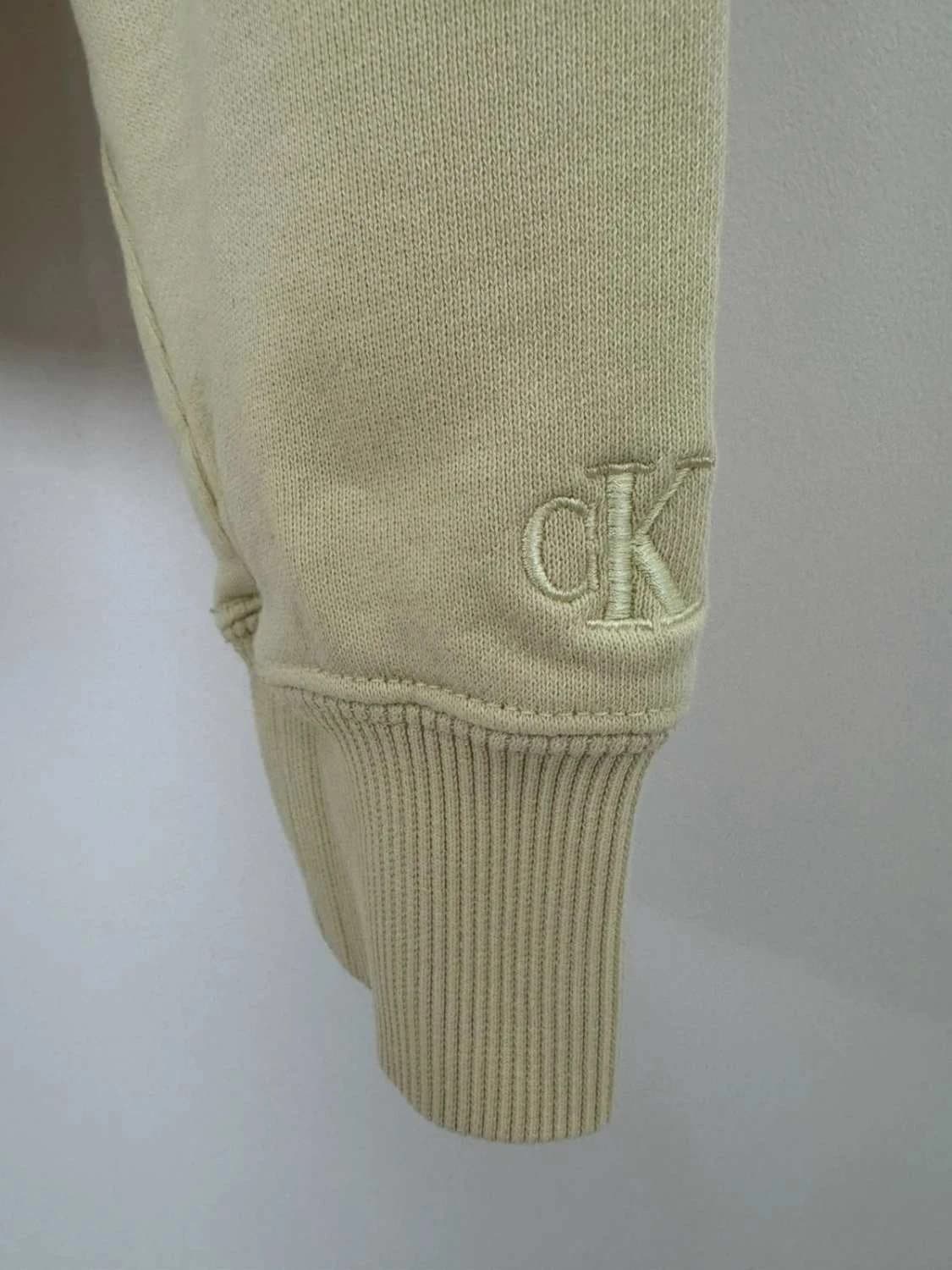 Sweat Crewneck coton Calvin Klein Jeans jaune clair logo taille XS - FP2512111 - Photo 3/9