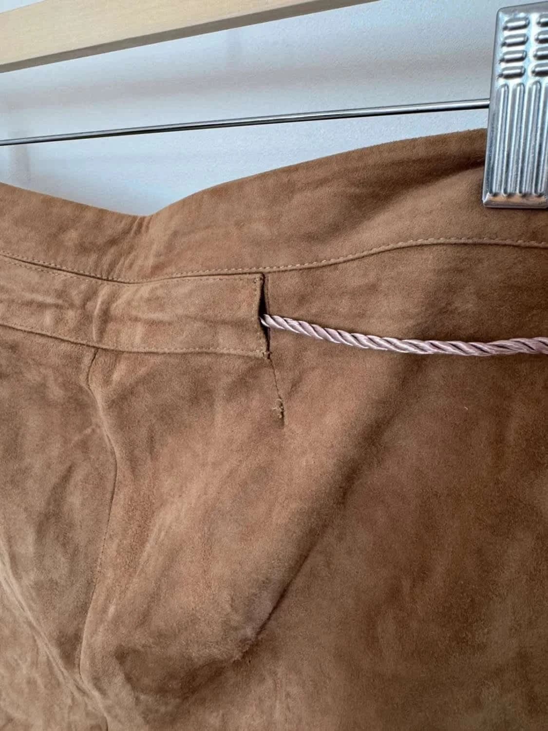 Pantalon cuir Liu Jo cropped camel taille 40 - Photo 9/11