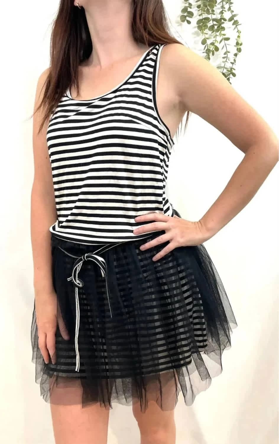 Robe à rayures noire et blanche Molly Bracken taille unique - Photo 2/7