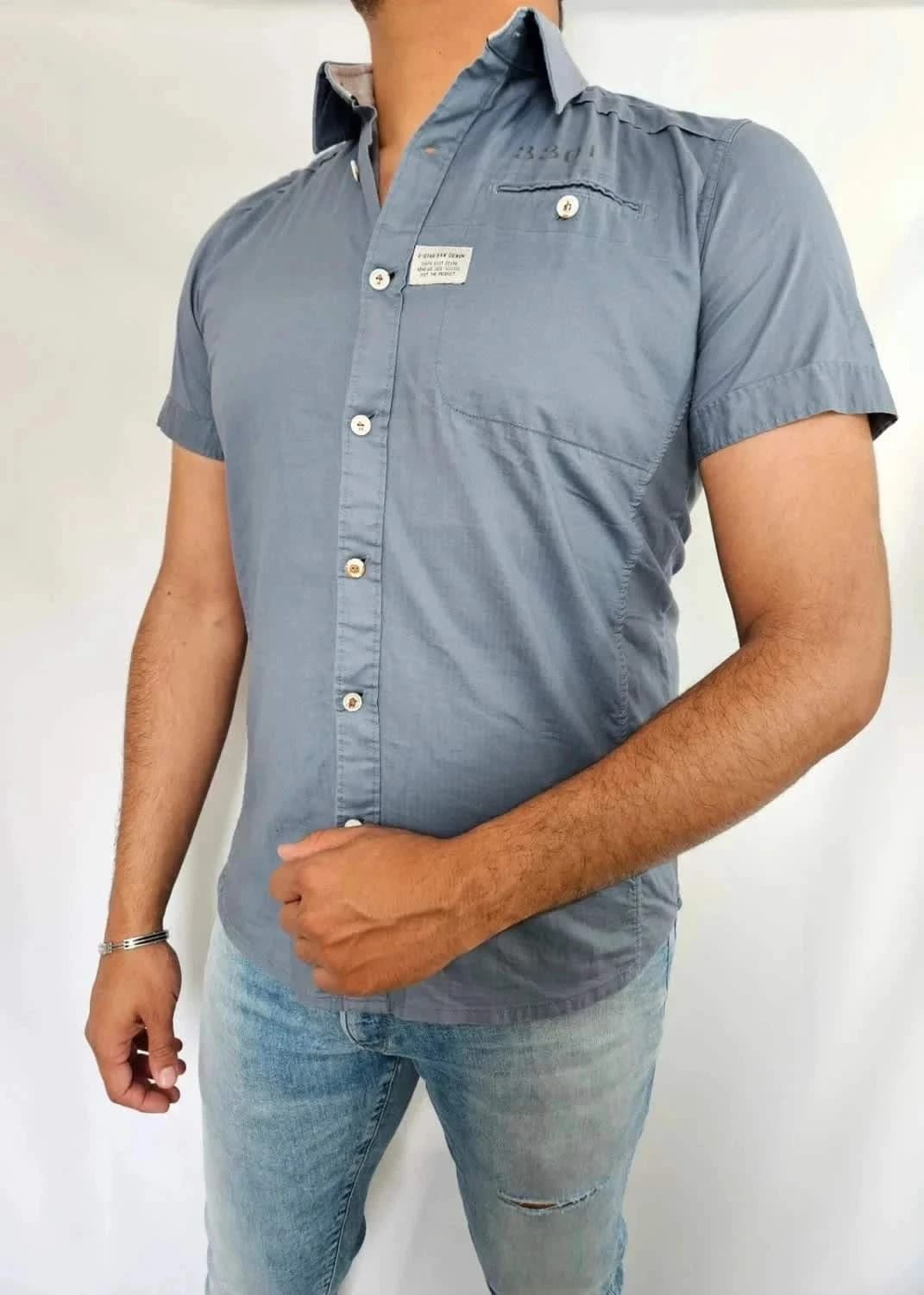 Chemise manches courtes bleue Homme G-Star Raw taille L - Photo 1/7