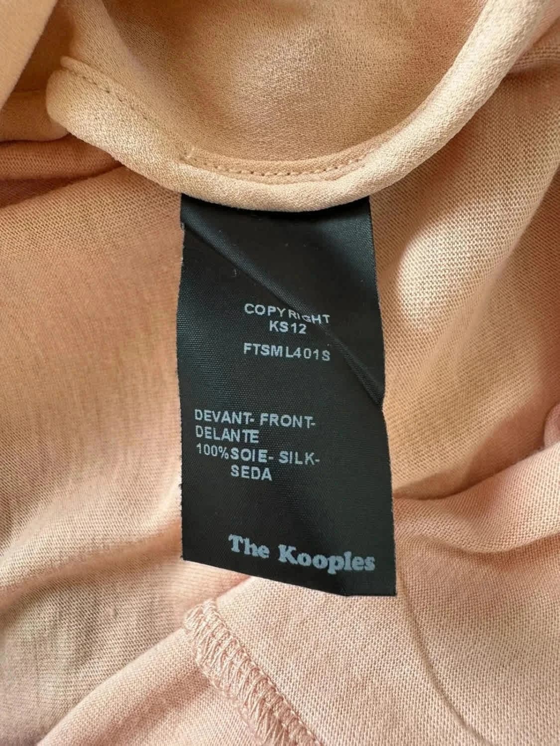 Blouse saumon avec fermeture The Kooples taille XS - Photo 5/6