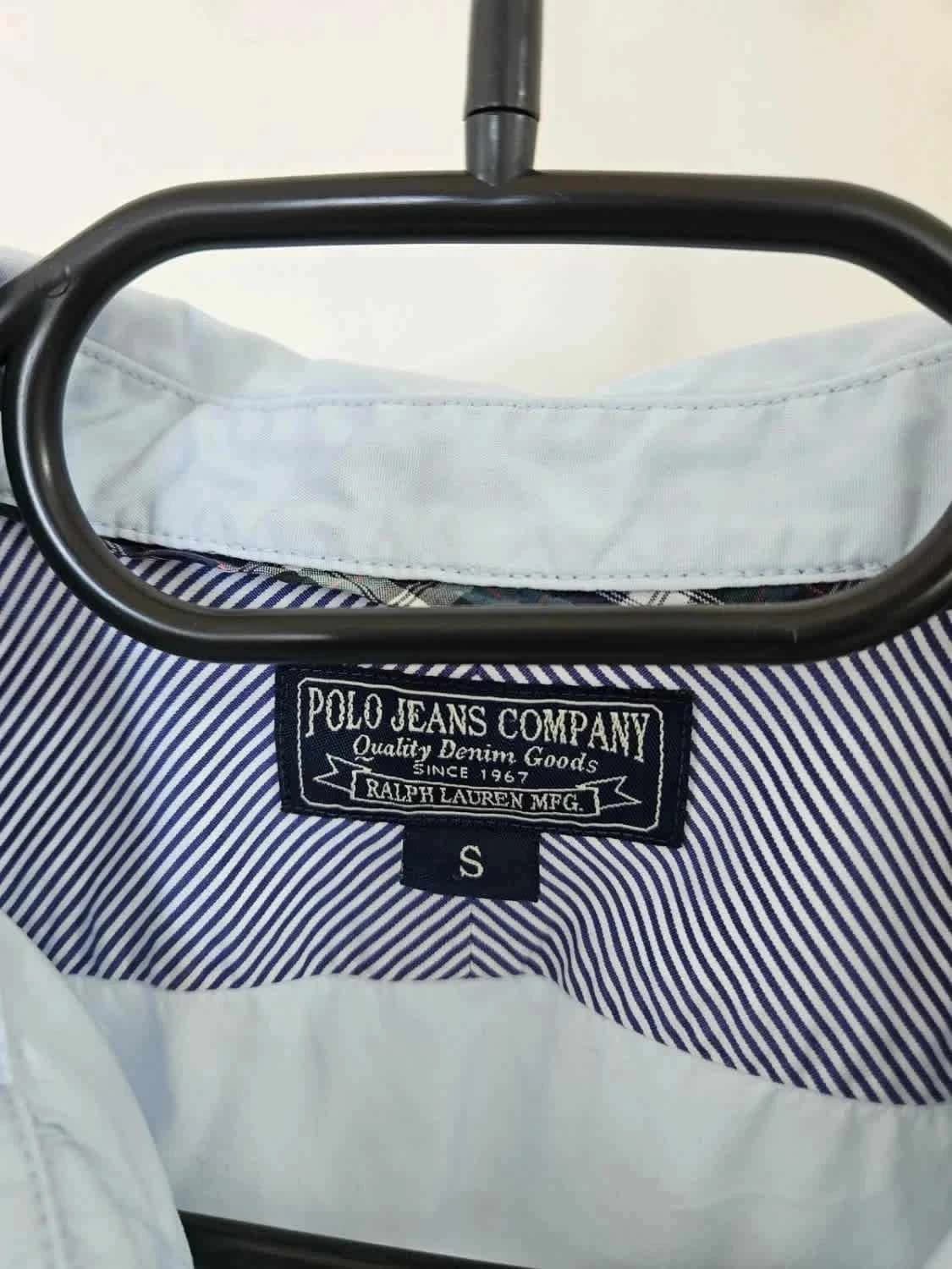 Chemise Ralph Lauren Flag drapeau USA 100% coton bleu clair taille S - Photo 3/10