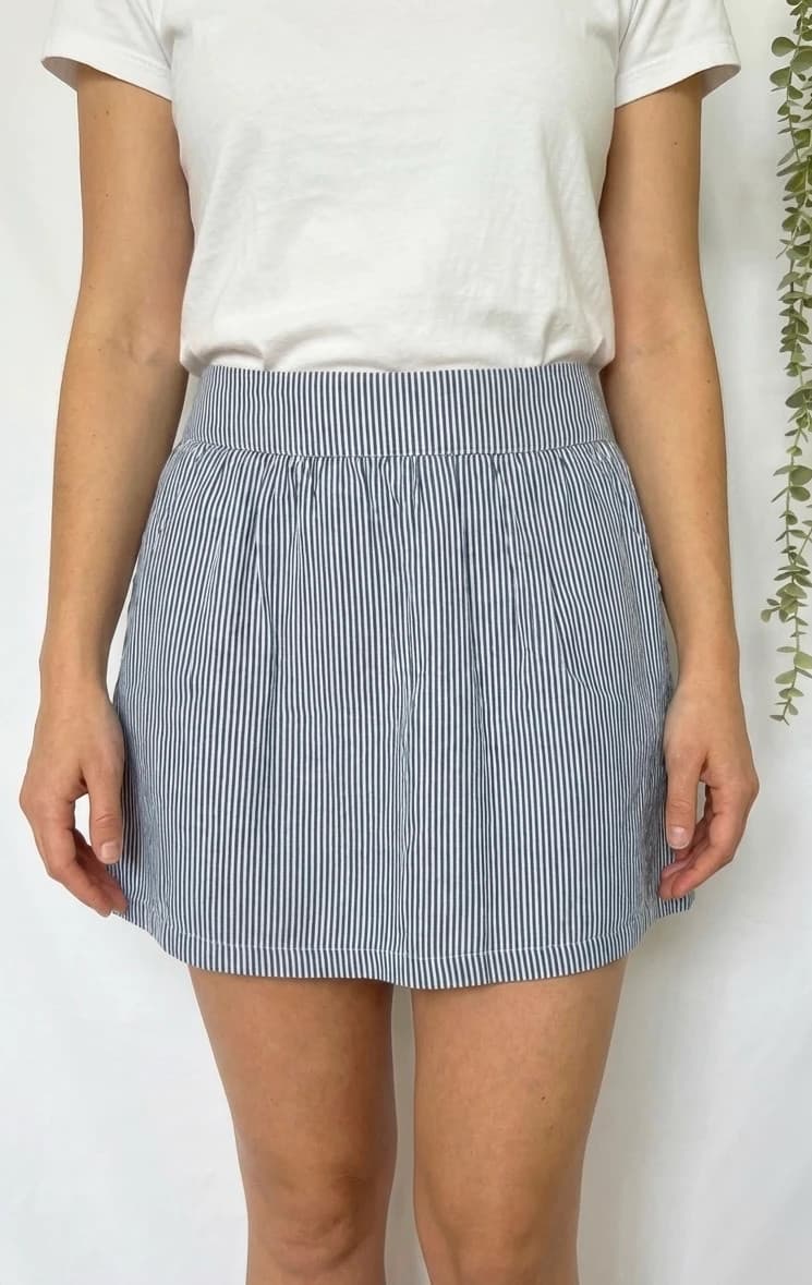 Mini jupe Molly Bracken rayée bleu et blanc taille XS - Photo 1/6