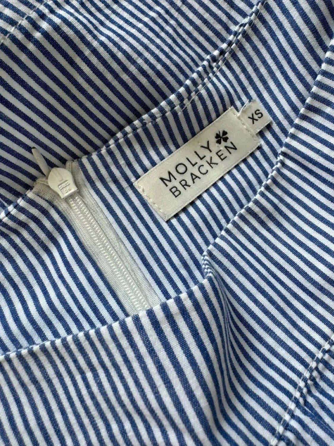 Mini jupe Molly Bracken rayée bleu et blanc taille XS - Photo 2/6