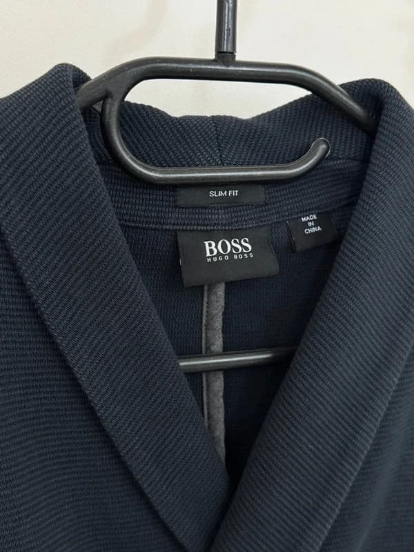 Gilet veste croisée Hugo Boss slim fit bleu marine taille S cardigan blazer - Photo 4/10
