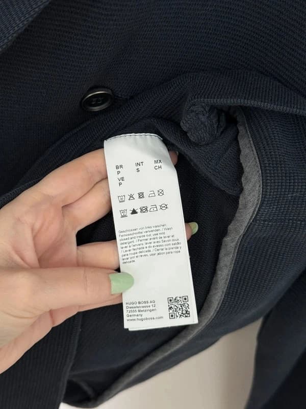 Gilet veste croisée Hugo Boss slim fit bleu marine taille S cardigan blazer - Photo 5/10