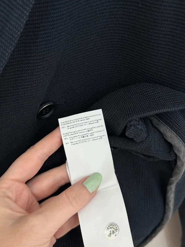 Gilet veste croisée Hugo Boss slim fit bleu marine taille S cardigan blazer - Photo 6/10