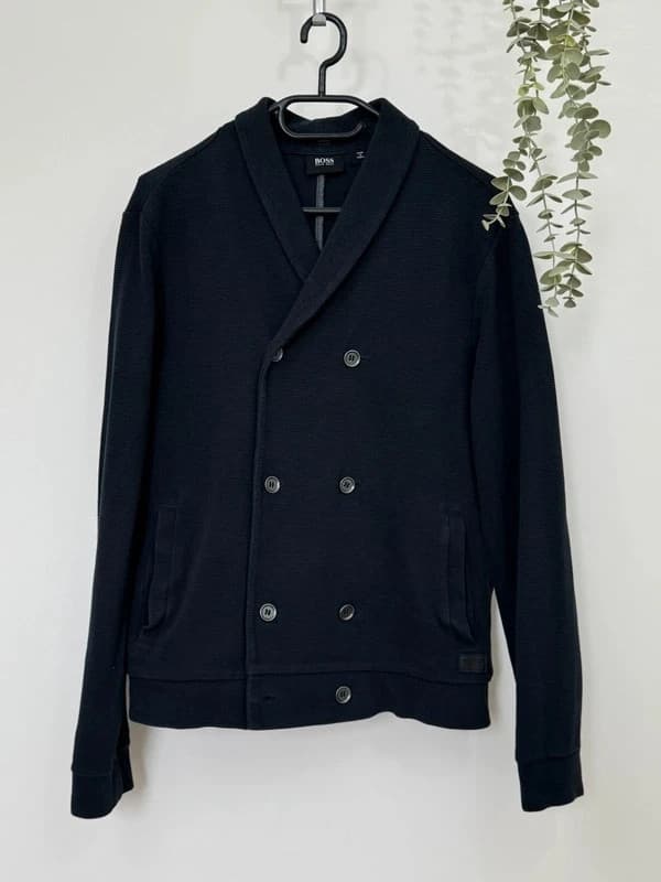 Gilet veste croisée Hugo Boss slim fit bleu marine taille S cardigan blazer - Photo 2/10