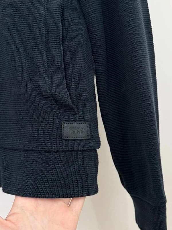 Gilet veste croisée Hugo Boss slim fit bleu marine taille S cardigan blazer - Photo 3/10