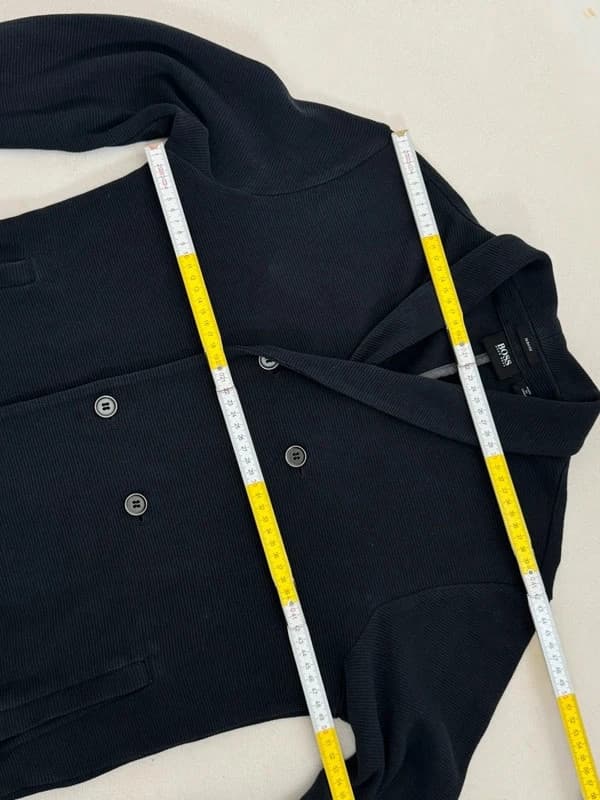 Gilet veste croisée Hugo Boss slim fit bleu marine taille S cardigan blazer - Photo 9/10