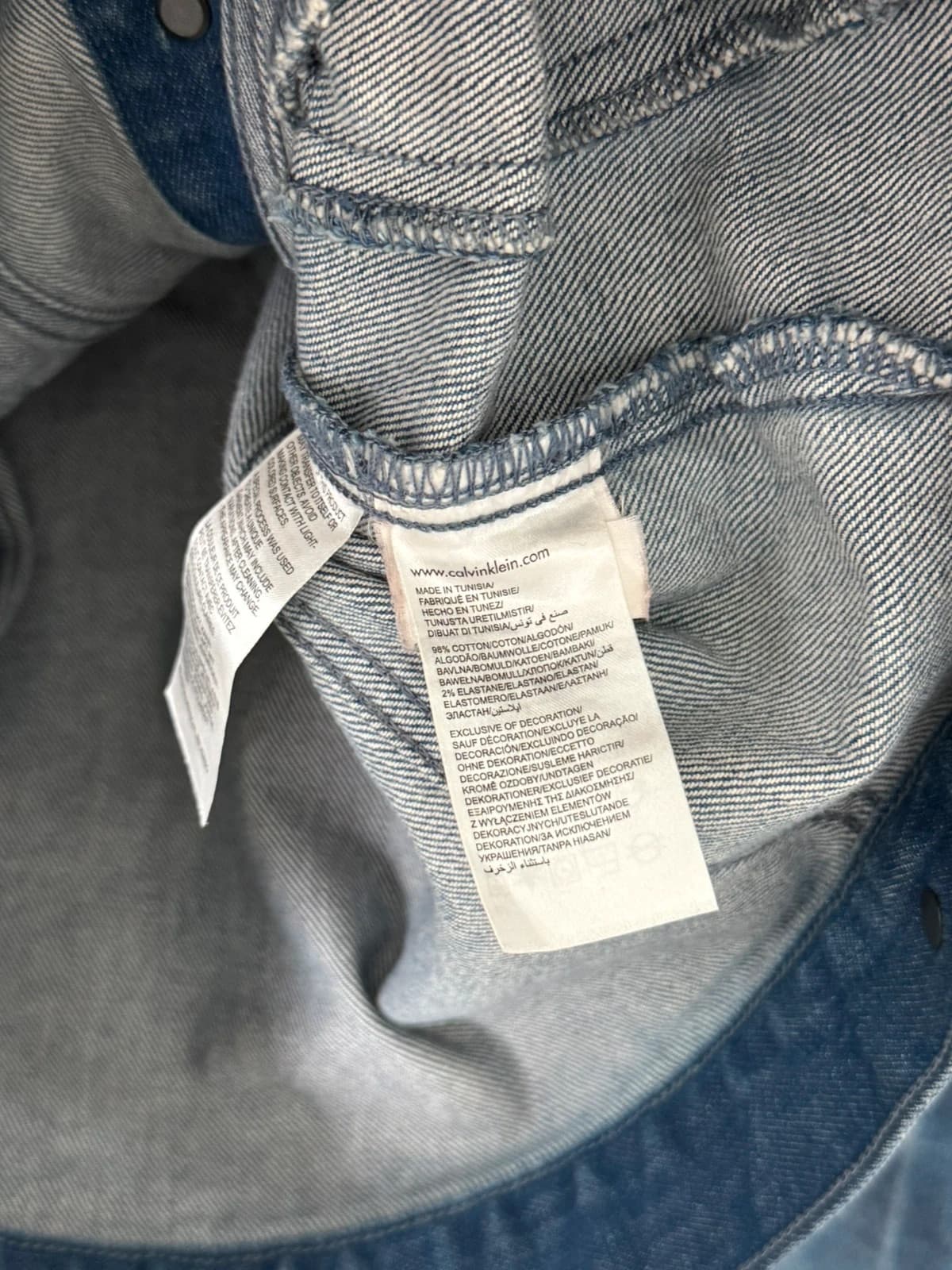 Veste en jean Calvin Klein bleu denim taille M - Photo 4/10