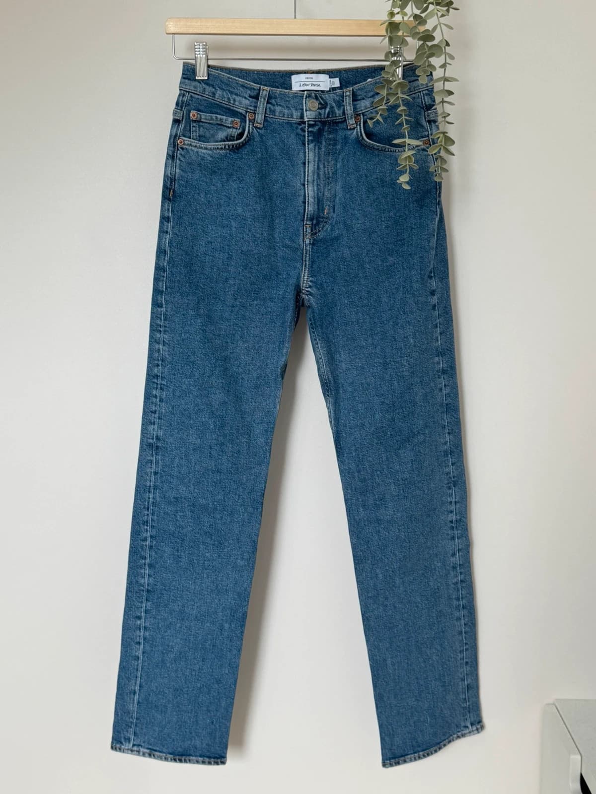 Jean droit taille haute & Other Stories bleu moyen taille W27 - Photo 2/10