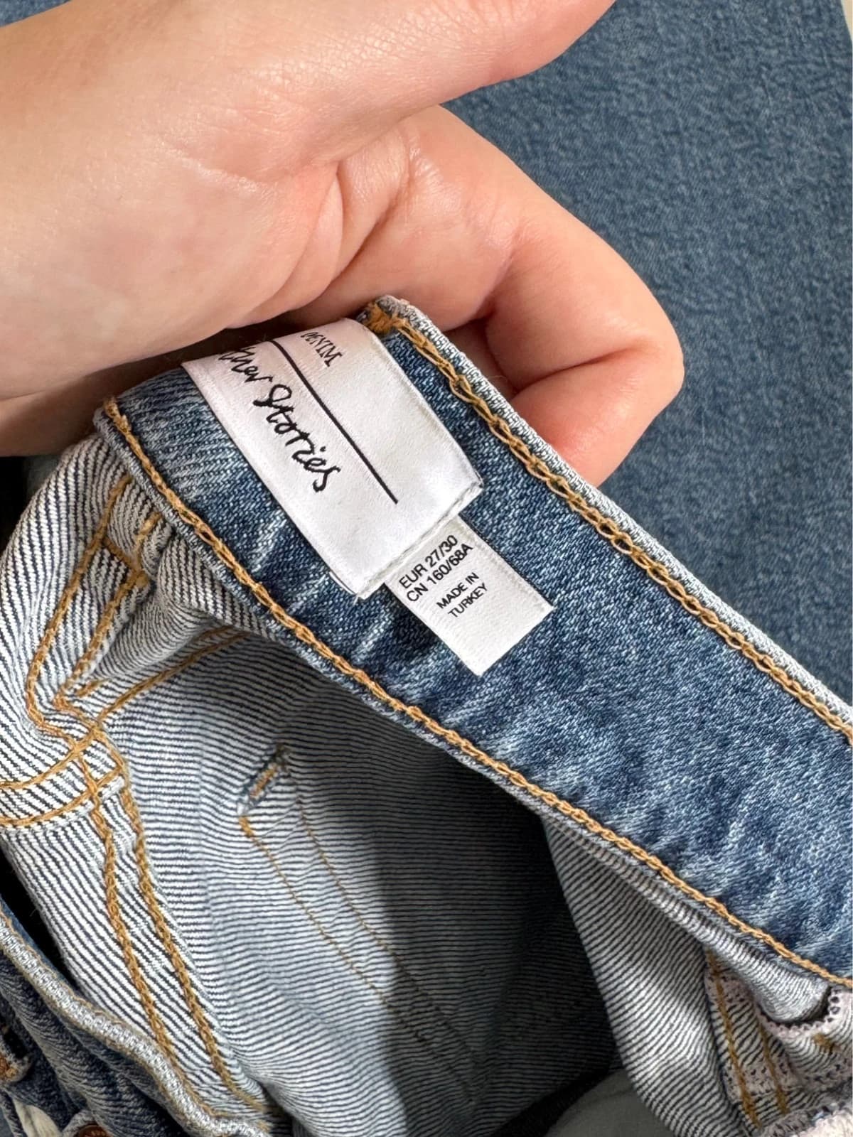 Jean droit taille haute & Other Stories bleu moyen taille W27 - Photo 7/10