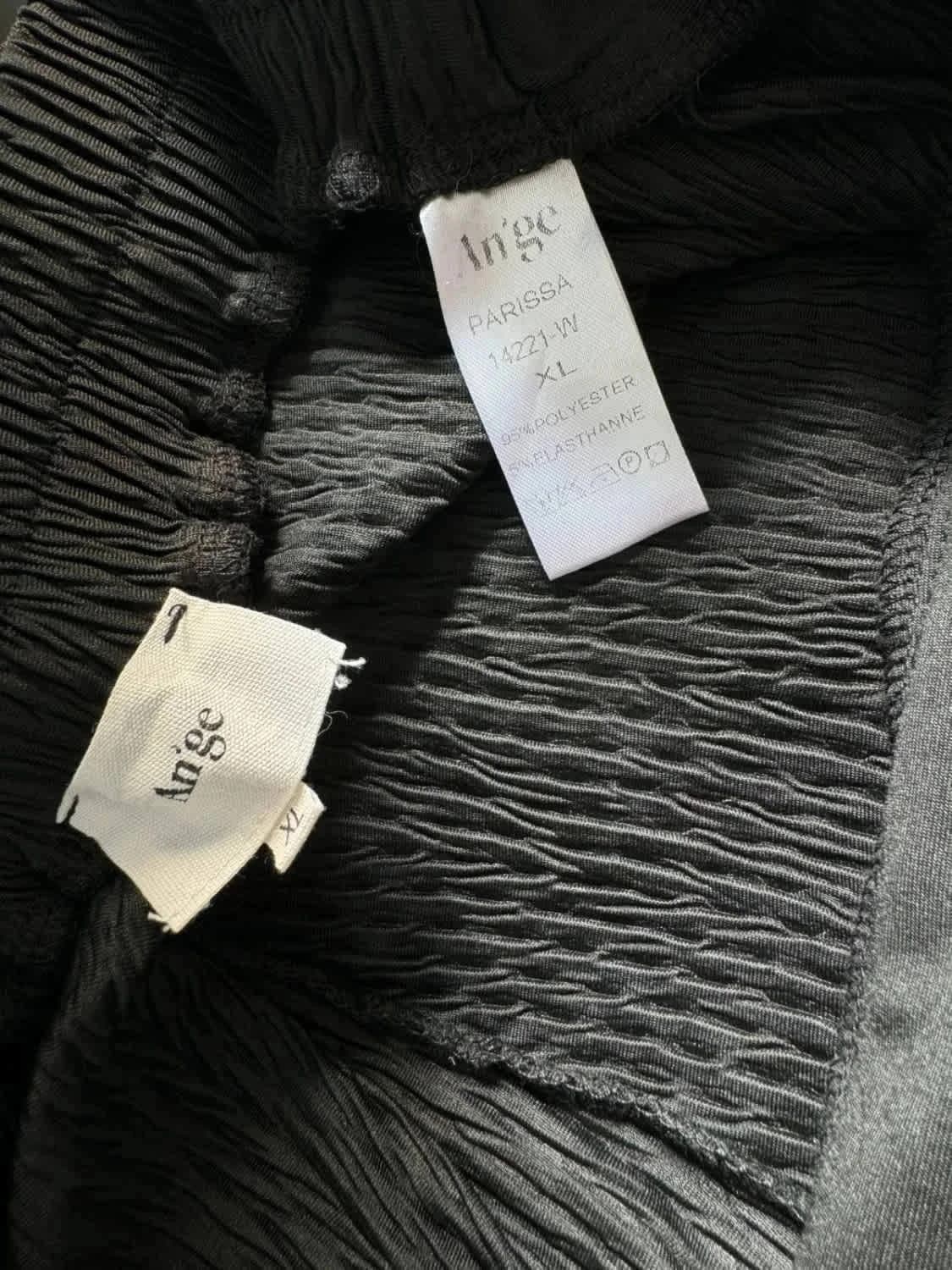 Pantalon large noir plissé fluide élastique An’ge taille XL - Photo 4/4
